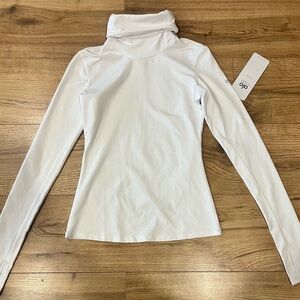 Alo Yoga Alosoft Protection Turtleneck Basics Base Layer Top Womens XS Lux
